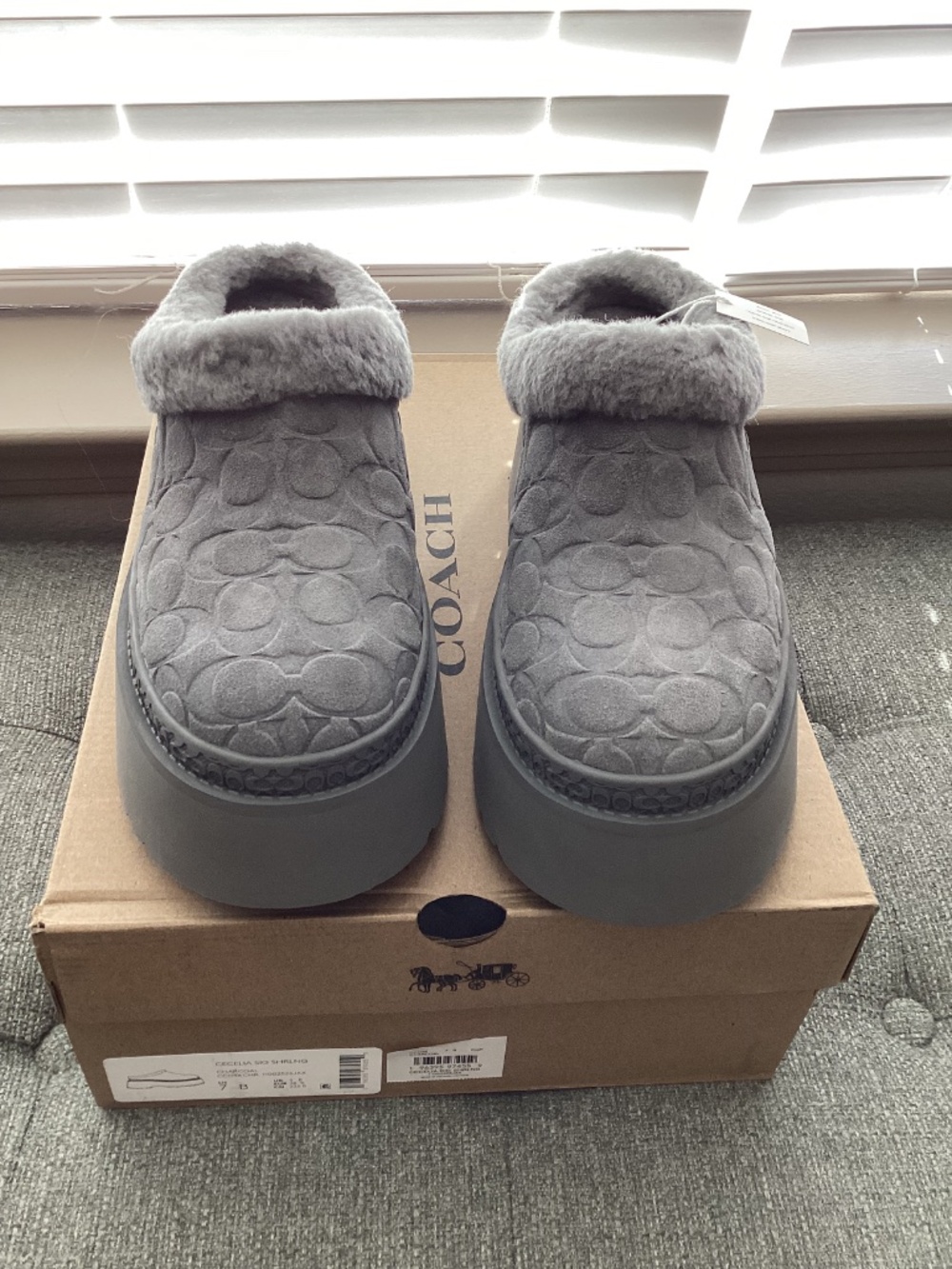 COACH Women's Cecelia Slip-On Platform Clogs, size 7